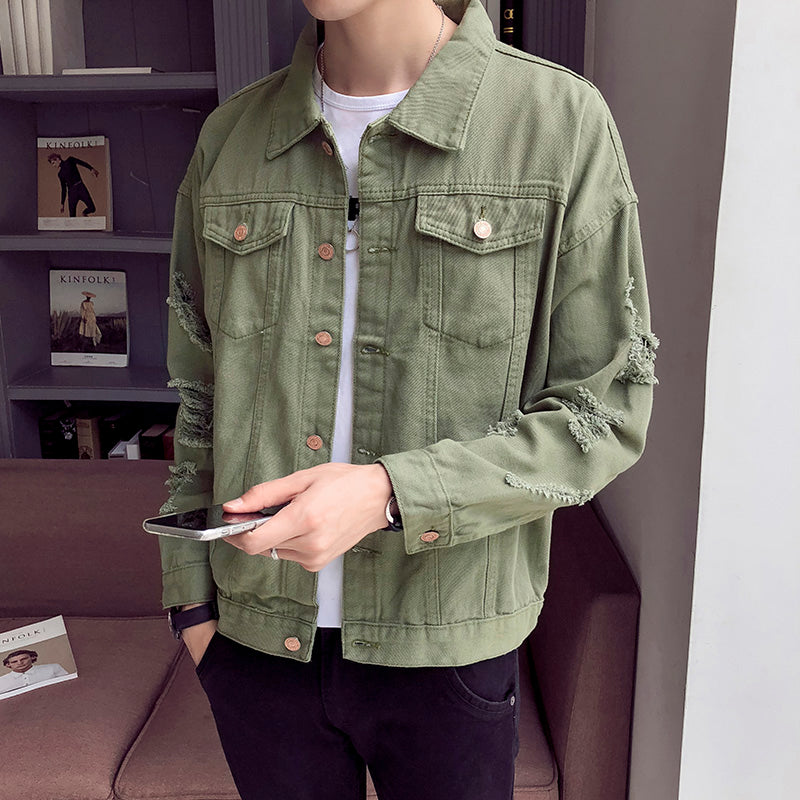 Madame Solid Olive Green Denim Jacket | Buy SIZE M Jacket Online for |  Glamly